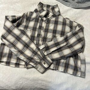 Plaid Button-Up Shirt